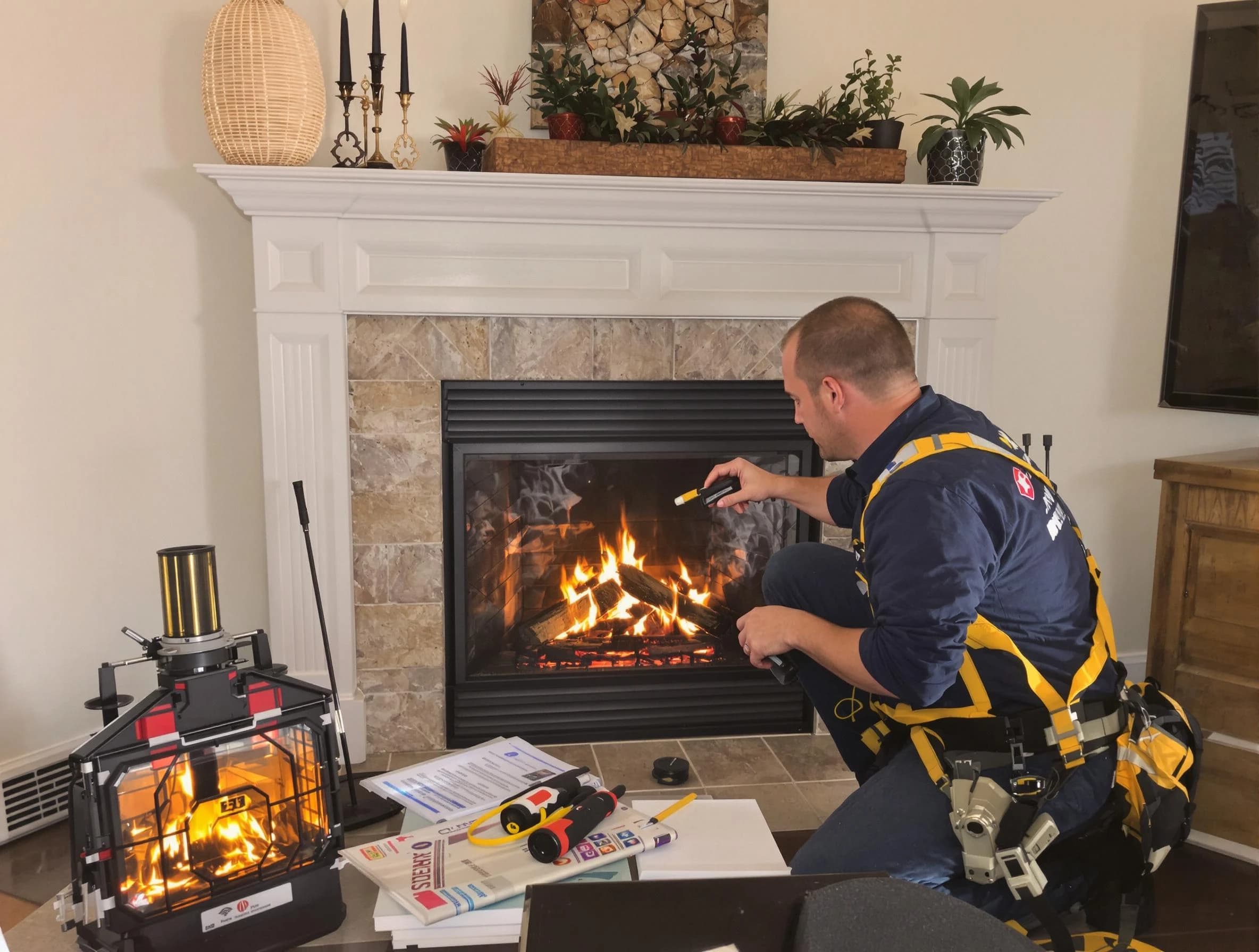 Safety-focused fireplace inspection by Cambridge Chimney Sweep in Cambridge, MA