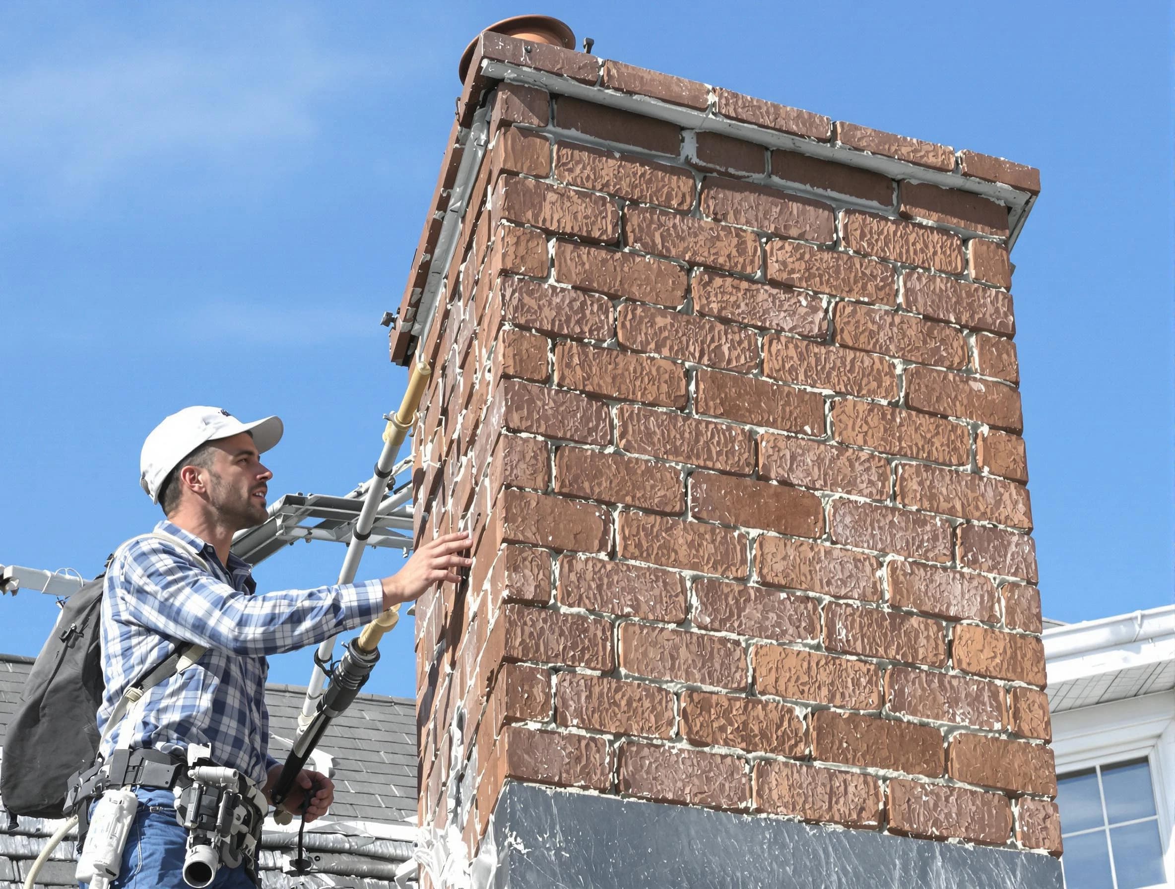 Brickwork for a chimney rebuild by Cambridge Chimney Sweep in Cambridge, MA
