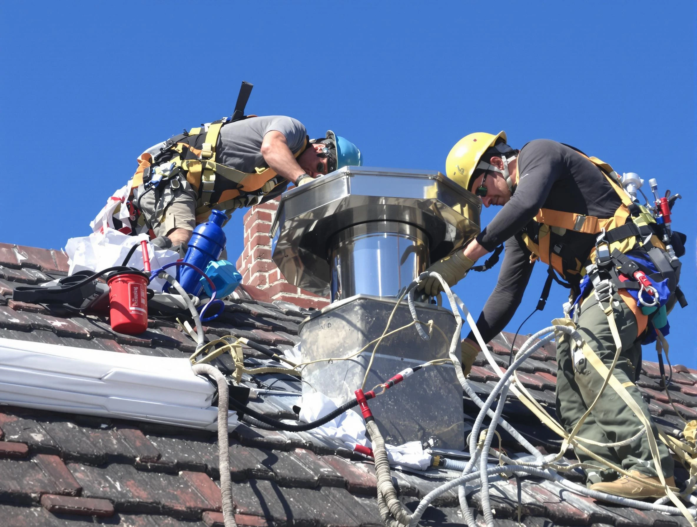 Protective chimney cap installed by Cambridge Chimney Sweep in Cambridge, MA